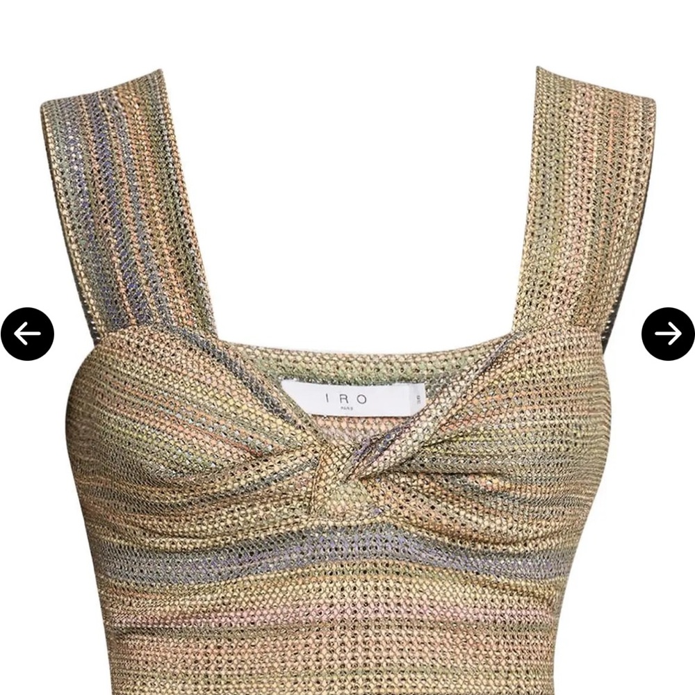 IRO PARIS  Eloy Twist-Front Sleeveless Crop Top $295 36 and 44